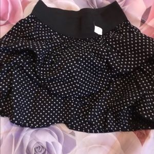 Black and white ruffled mini